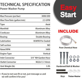 YAMATIC installation kit includes siphon tube and bolts for setup