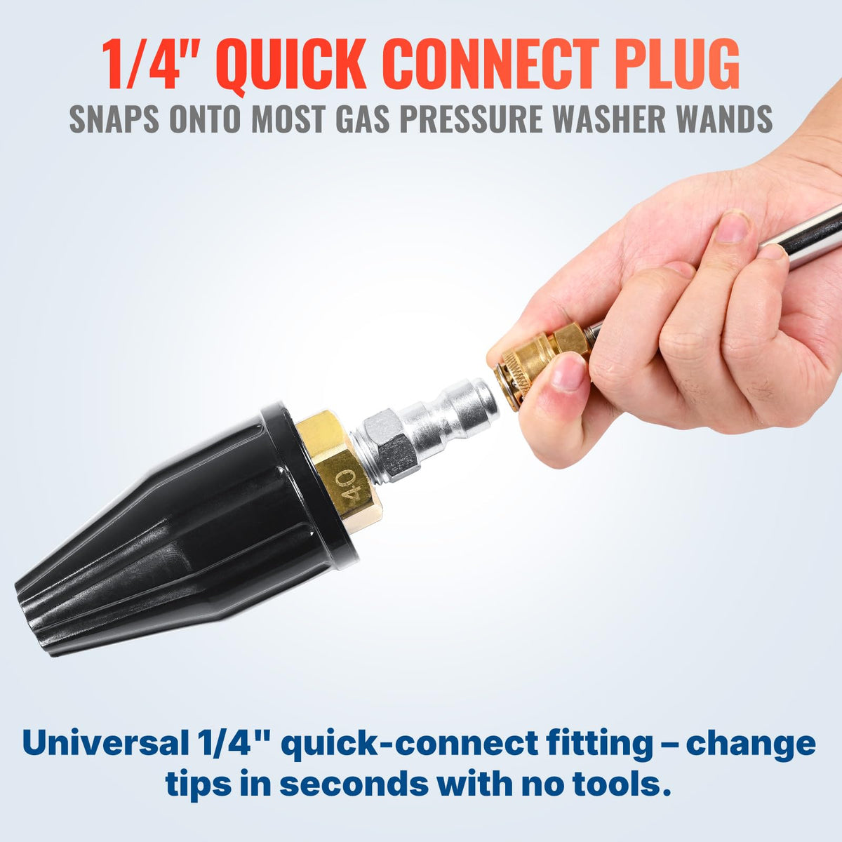 YAMATIC 1/4 inch quick connector for easy attachment.