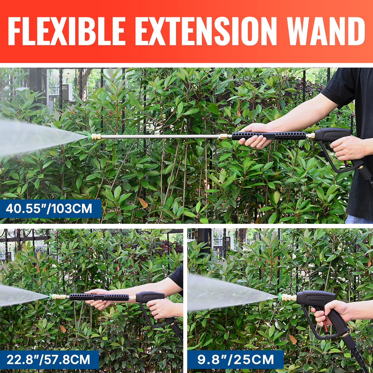 Shockproof handle design reduces fatigue during long cleaning sessions.