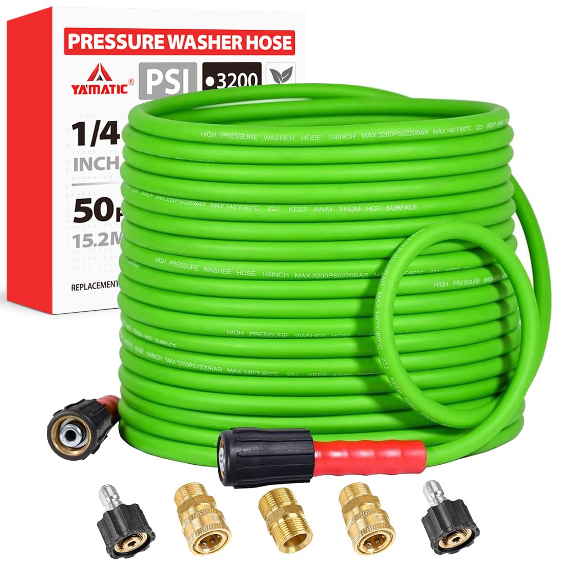 YAMATIC Super Flexible Hose 50ft for effortless outdoor cleaning