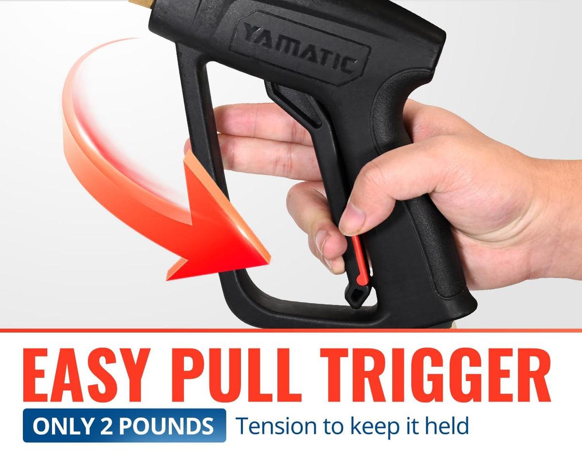 YAMATIC swivel trigger gun to prevent hose twists during use
