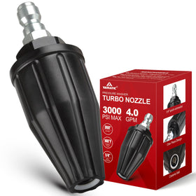 YAMATIC turbo nozzle 360° rotating spray covers large areas quickly.