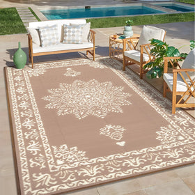 Yamaziot wide-application patio rug for versatile indoor and outdoor use.
