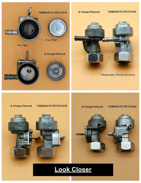 YAMAKATO Predator 4000 fuel tank valve supports easy setup and safe fuel flow.
