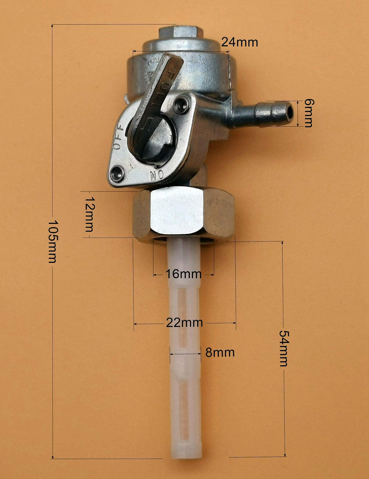 YAMAKATO Predator 8750 fuel tank valve ensures quick-access shut-off during standby power.