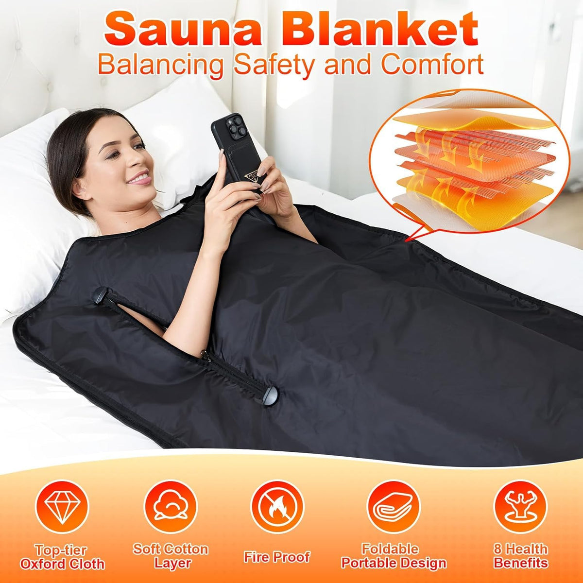 yamxun infrared sauna blanket full-body coverage for home relaxation