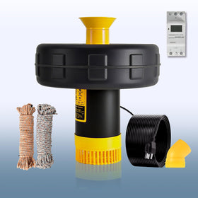 YANASO pond fountain aerator pump showing steady water movement