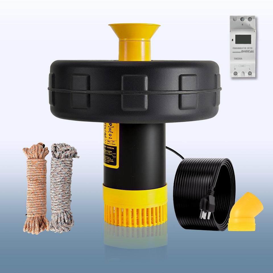 YANASO pond fountain aerator pump showing steady water movement