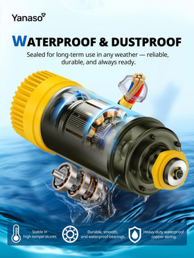 YANASO pond fountain built-in timer simplifies scheduling