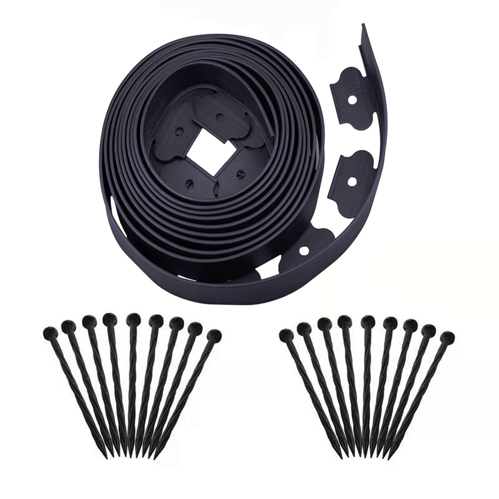 YANEYRIE garden edging kit defines lawn borders with a clean, durable 20ft setup.