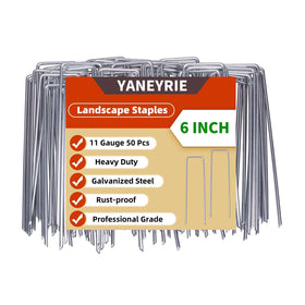 YANEYRIE landscape stakes 6in U-shaped anchored in soil for firm hold