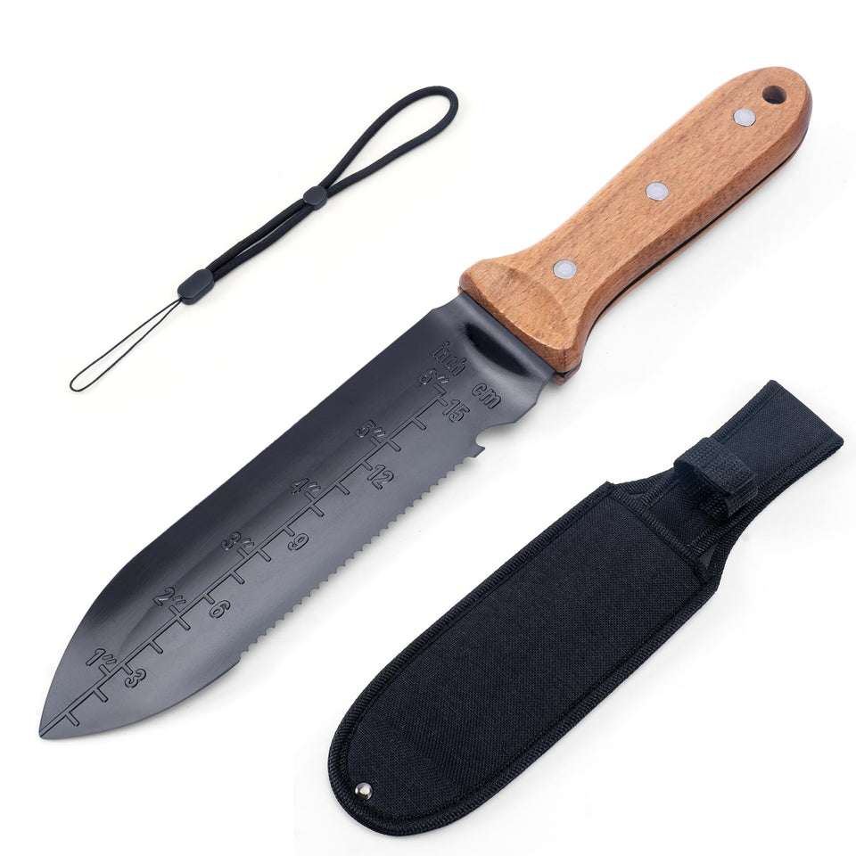 YANG Hori Hori knife with spear-point tip for digging through hard soil