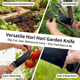 YANG Hori Hori knife beechwood handle for comfortable grip