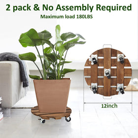 Yangbaga plant caddy with lockable wheels for stability when stationary.