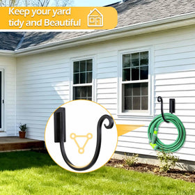 Ideal for patios and gardens to simplify hose storage.