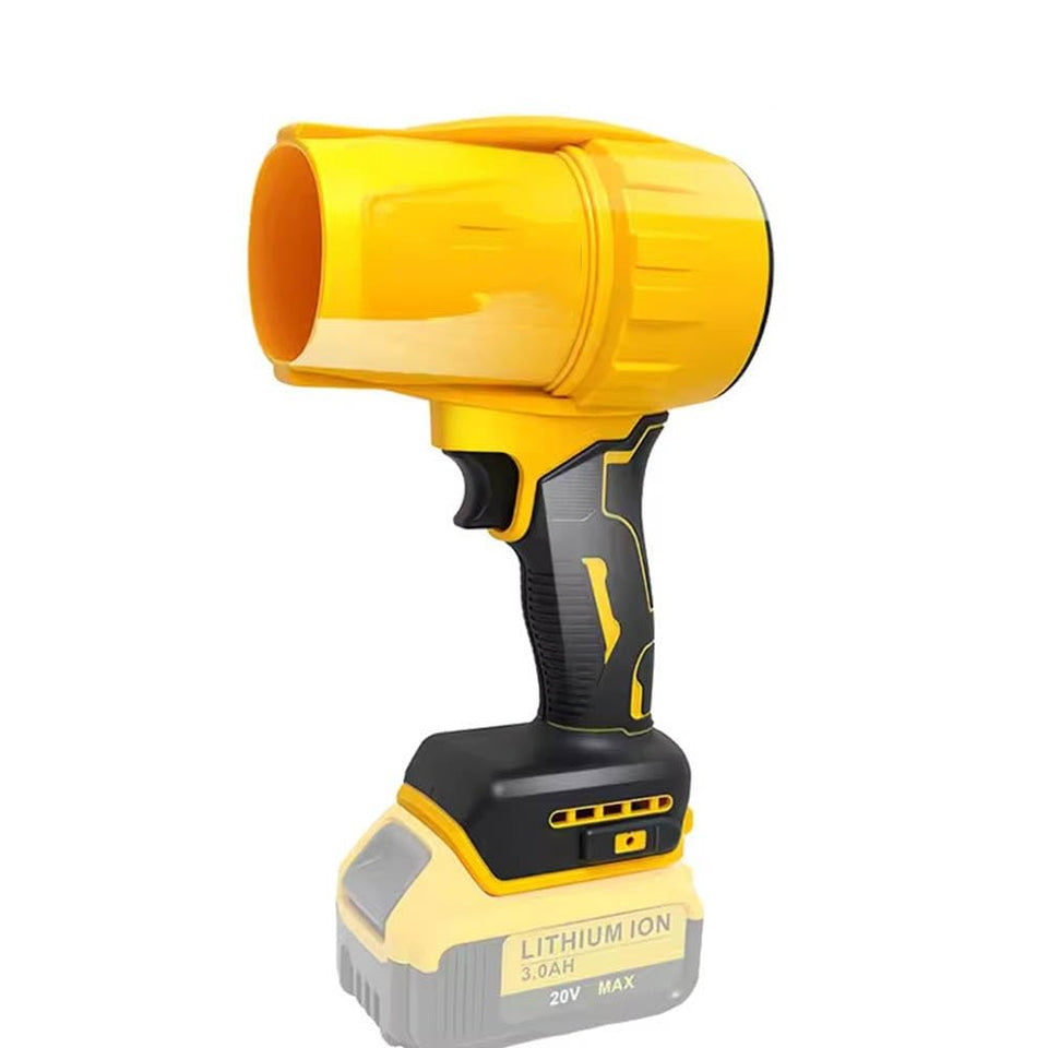Yangtzone brushless leaf blower with DEWALT 20V compatibility for portable patio cleaning.