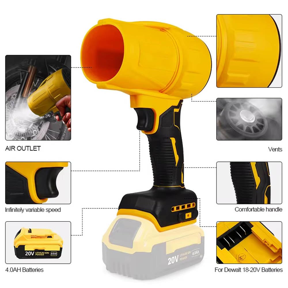 Yangtzone jet fan design delivers powerful airflow for fast debris clearing.