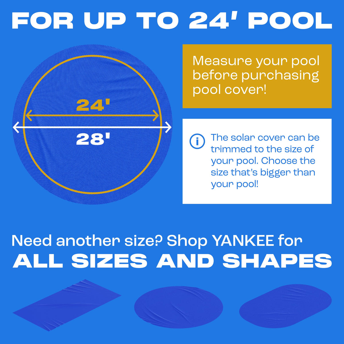 Yankee Pool Pillow Sapphire round cover built with 16-mil Duraflex material for durability