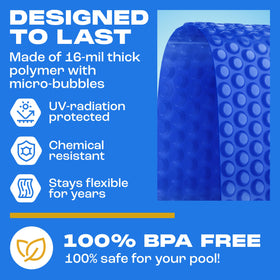 Yankee Pool Pillow Sapphire round cover resisting wind and weather exposure