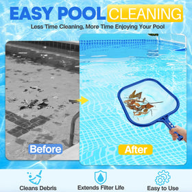 YANLIFY wide-application skimmer fits most pool poles for easy replacement.