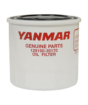 Yanmar 129150-35170 oil filter, top view, ensures reliable oil filtration
