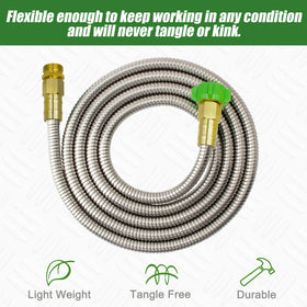 Yanwoo stainless steel outer layer resists kinks for steady water flow.