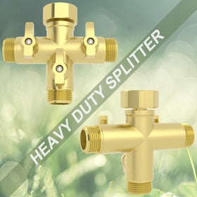 Yanwoo three-output garden setup enables flexible watering options across multiple devices.
