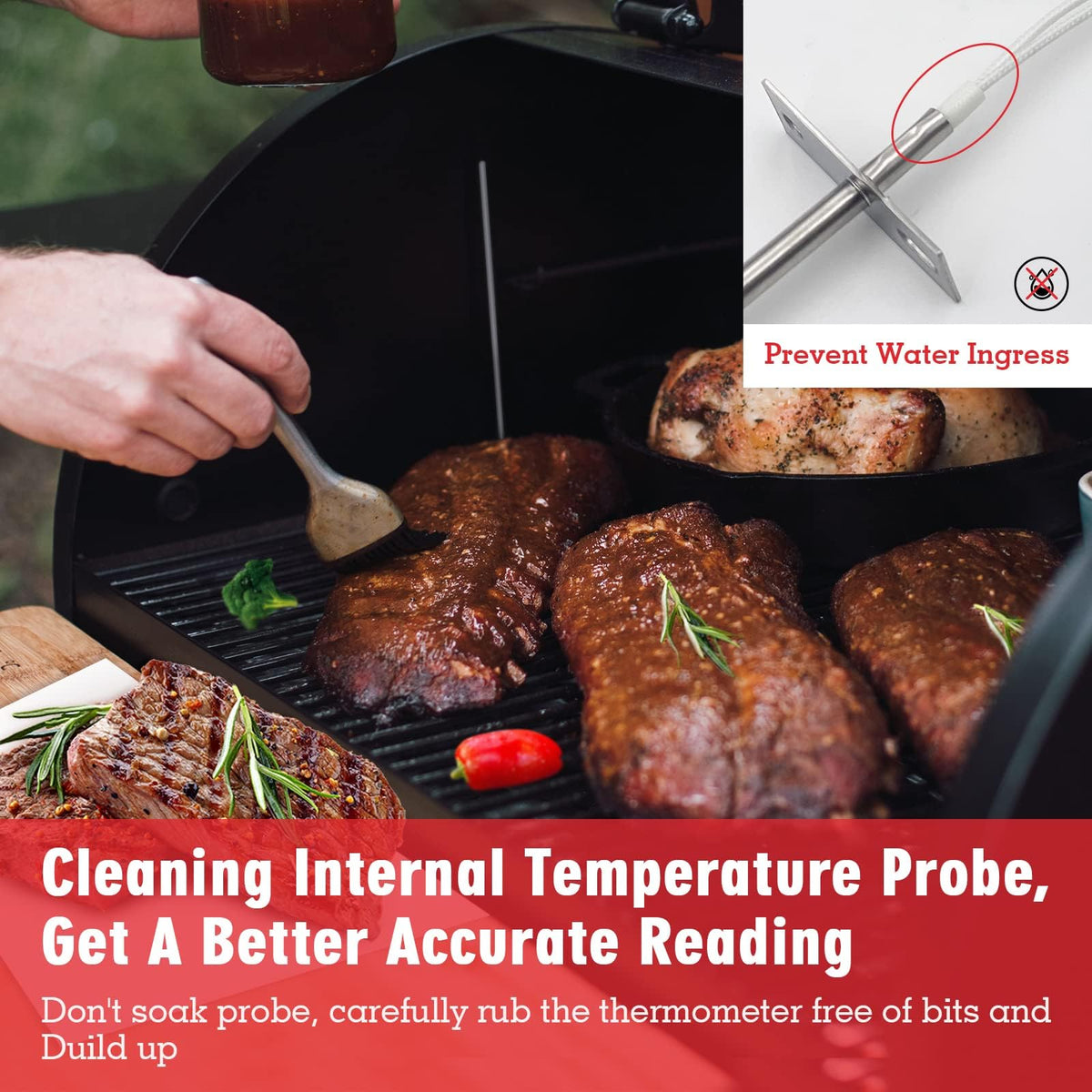 Replacement probe casing designed for durability in Camp Chef grills.