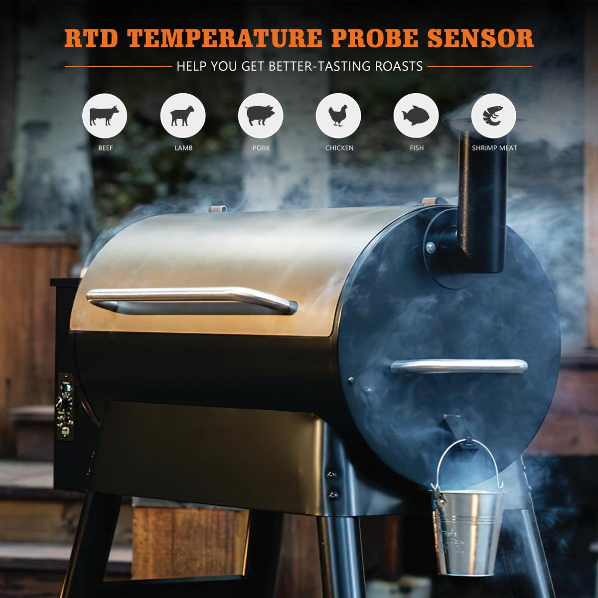 YAOAWE easy installation visuals show upgrading Traeger control with the new probe.