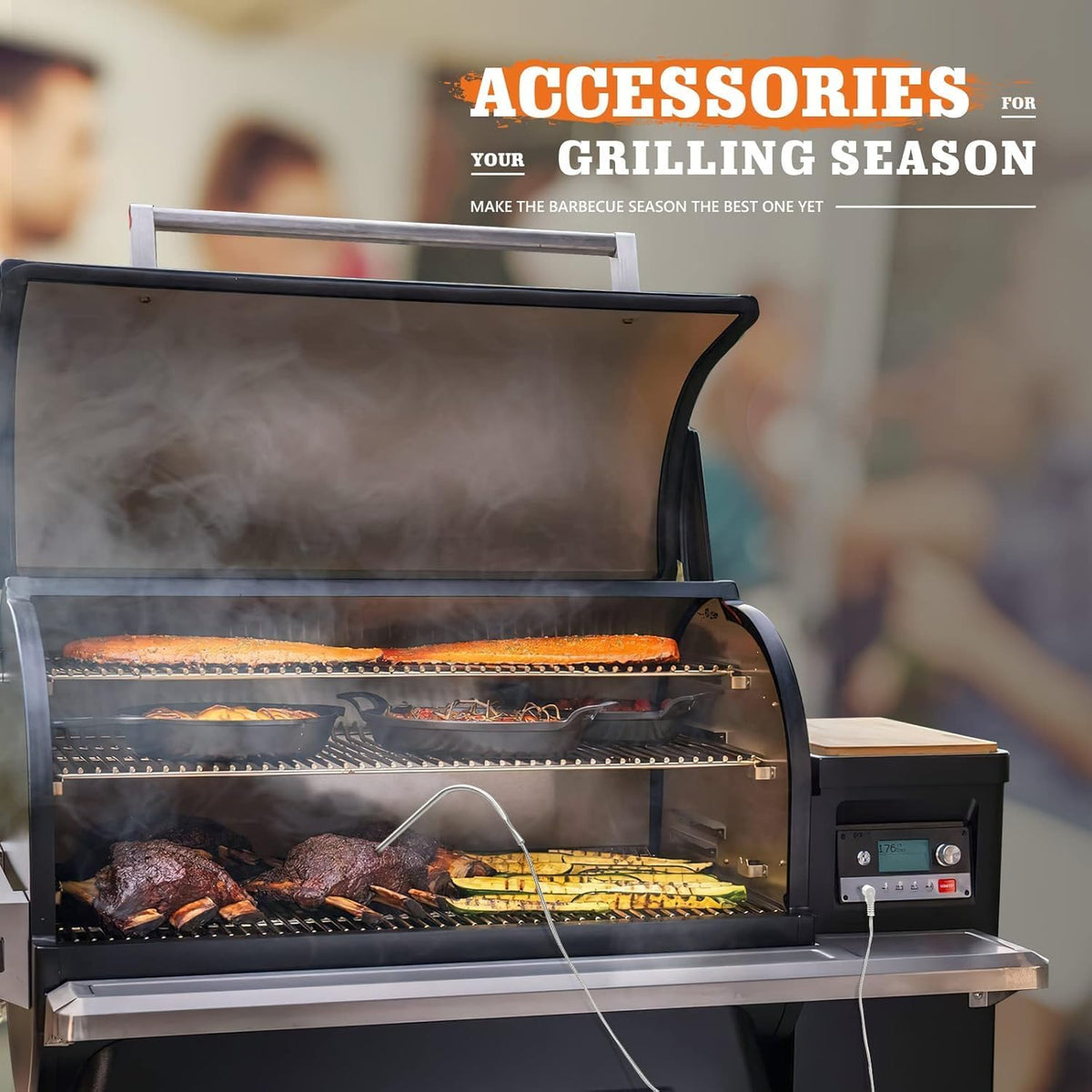 YAOAWE high-temperature ready probes for grills and smokers.