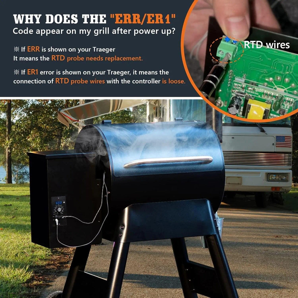 YAOAWE waterproof meat probe improves reliability during long smoking sessions.