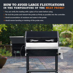 YAOAWE probe holder clip securing probes on Recteq grills