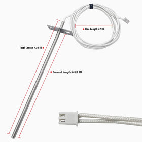 YAOAWE RTD sensor probe, 6-3/8 in, supports stable grill temperatures.