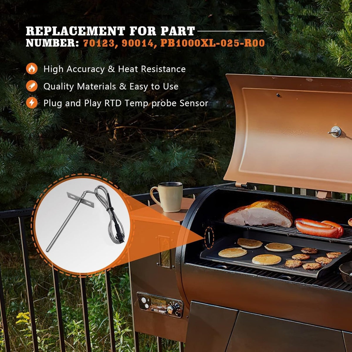 YAOAWE probe ambient monitoring to track grill environment during cooks