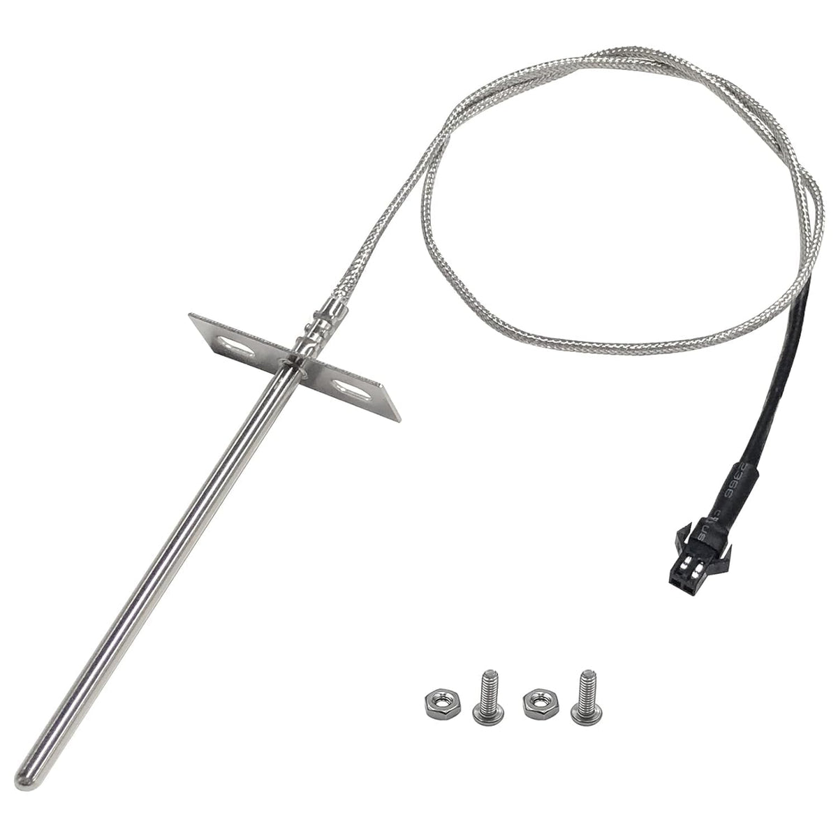 YAOAWE temp probe close-up highlighting a durable stainless sensor for Pit Boss grills