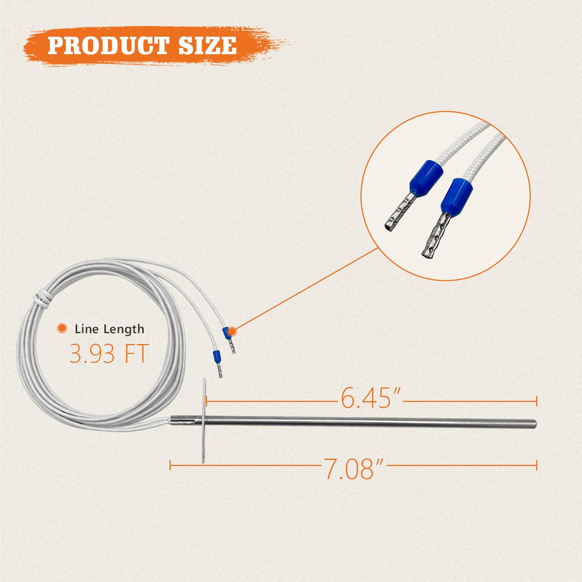 YAOAWE Traeger-compatible probe demonstrated for quick replacement on compatible grills.