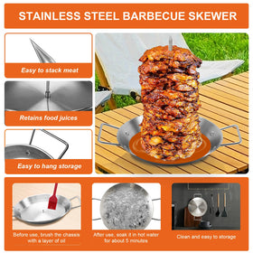 Yaokvide Al Pastor Skewer 12 inch stainless steel ensures durable long lasting performance