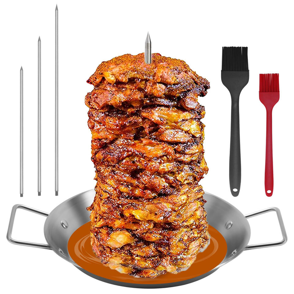 Yaokvide Al Pastor Skewer 8 inch vertical design promotes even cooking and easy handling