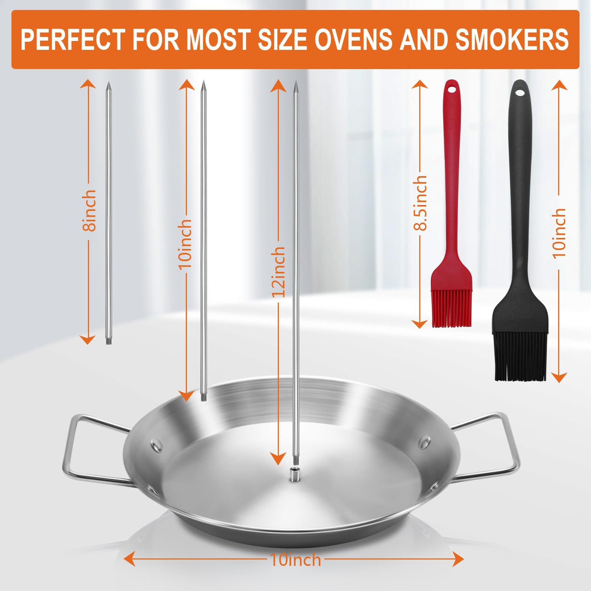 Yaokvide Al Pastor Skewer with removable spikes for easy loading and cleaning