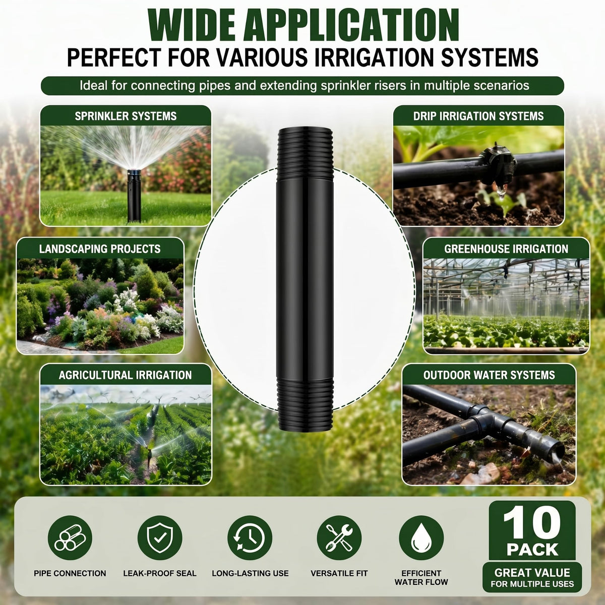 Yaomiao extension improves spray coverage across garden beds and borders