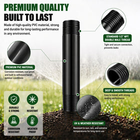 Yaomiao PVC riser is durable for outdoor irrigation, resisting UV and weather