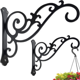 Yaostepqi hanging plant bracket 12-inch with curved top for safe, stylish wall decor.