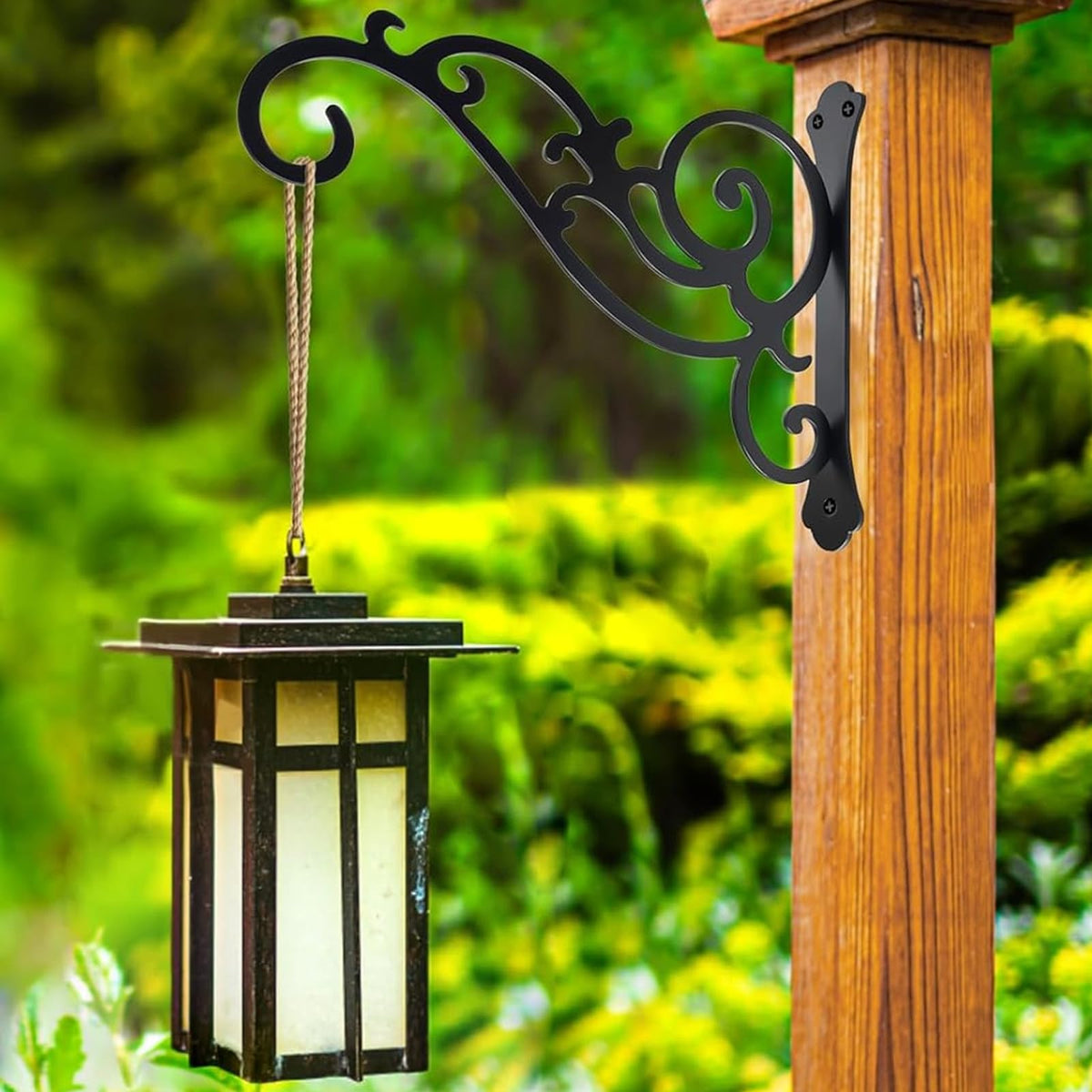 Yaostepqi wall hook lantern hanger 12-inch for decorative lighting and wind chimes.