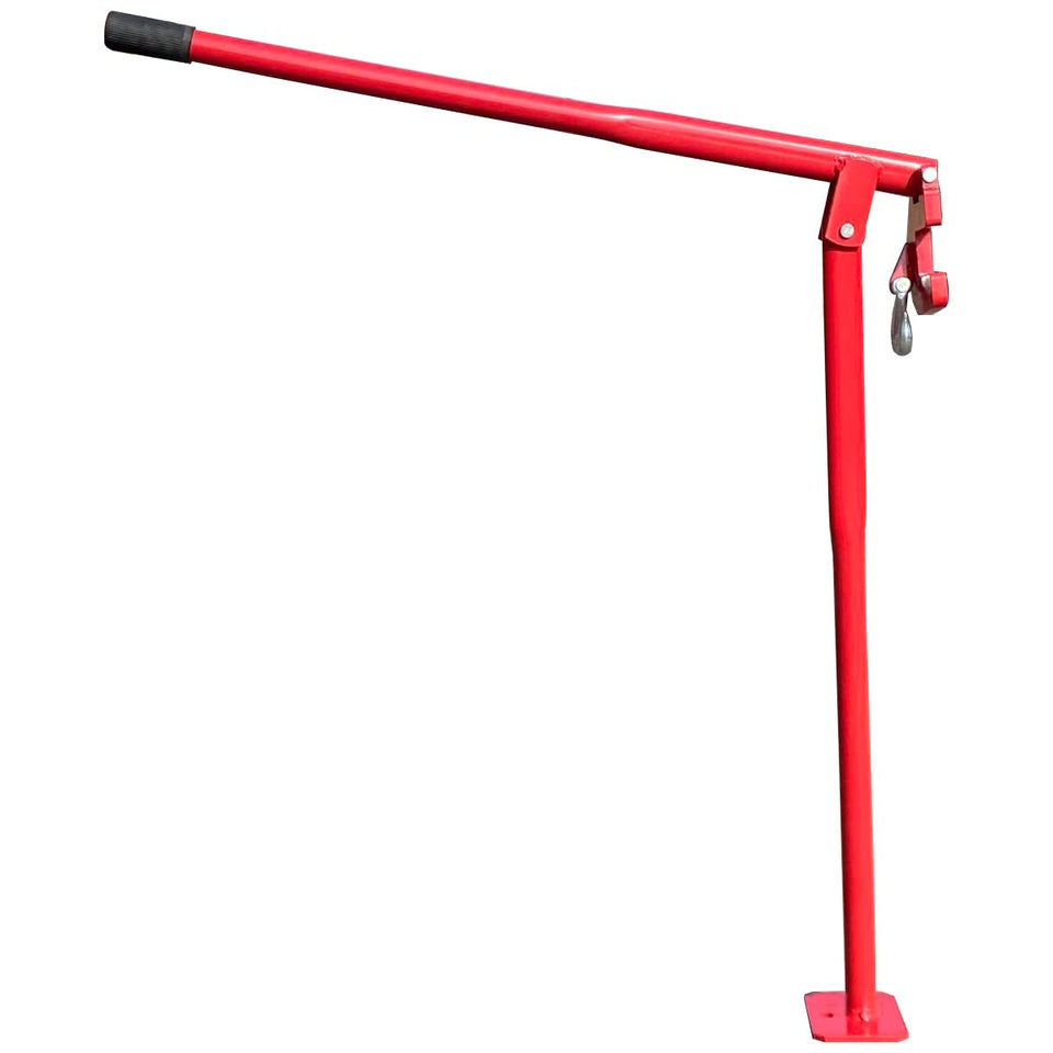 Yararday 36-inch T-Post Puller with round tube design ready to lift a fence post cleanly.