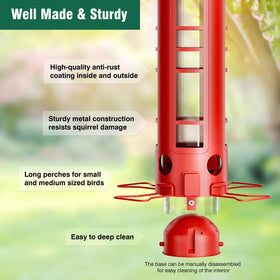 Yarbirder feeder with removable base for easy interior cleaning