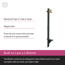 Yard Butler heavy steel frame ensures durable performance through seasons.