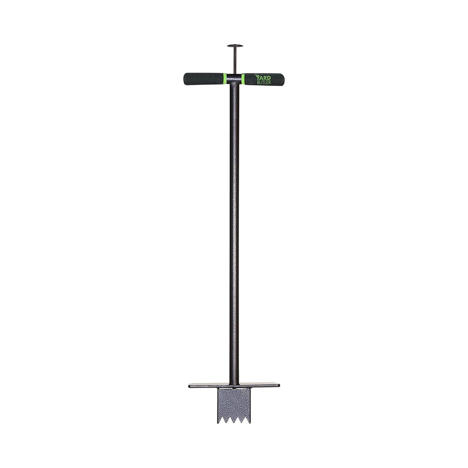 Yard Butler sod plugger with stand-up handle for easy planting