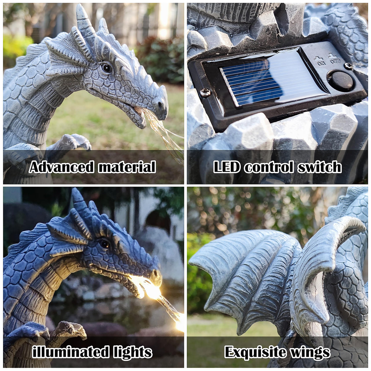 Yardancer dragon garden illumination for pathways and terrace