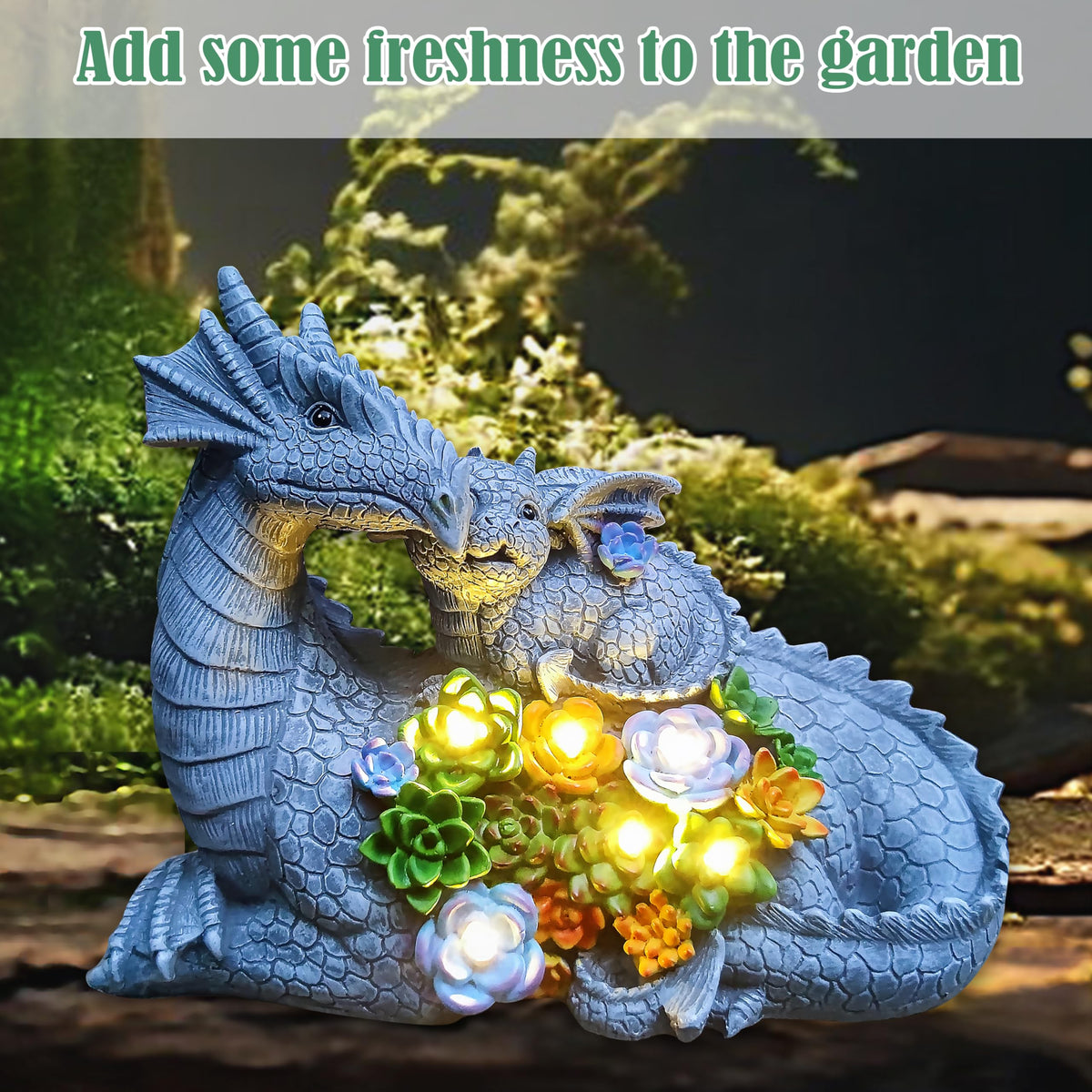 Yardancer dragon solar lighting enhances outdoor decor and curb appeal.
