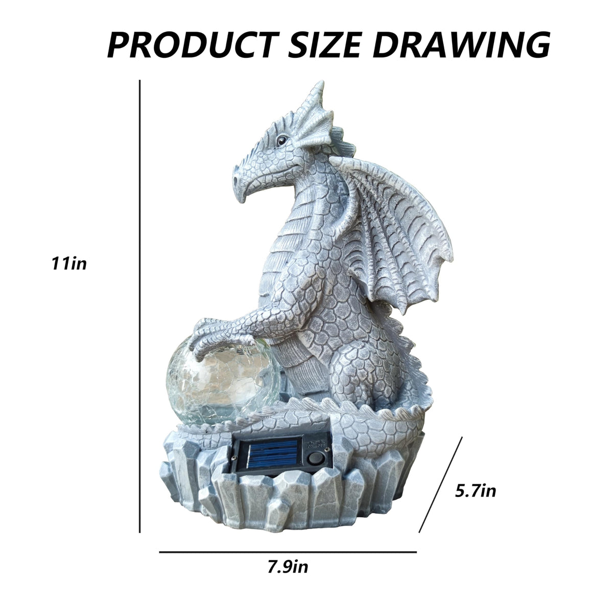 Yardancer resin dragon detail highlighting scales and wings